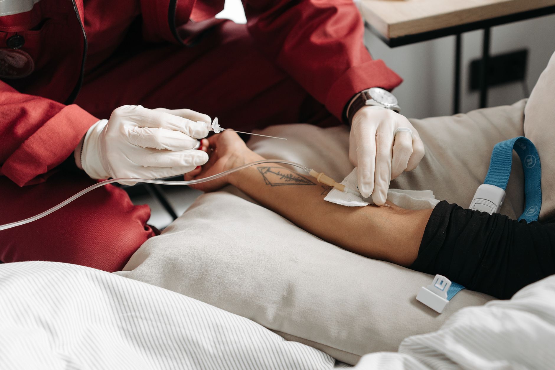 Perfusion intraveineuse en soin médical
